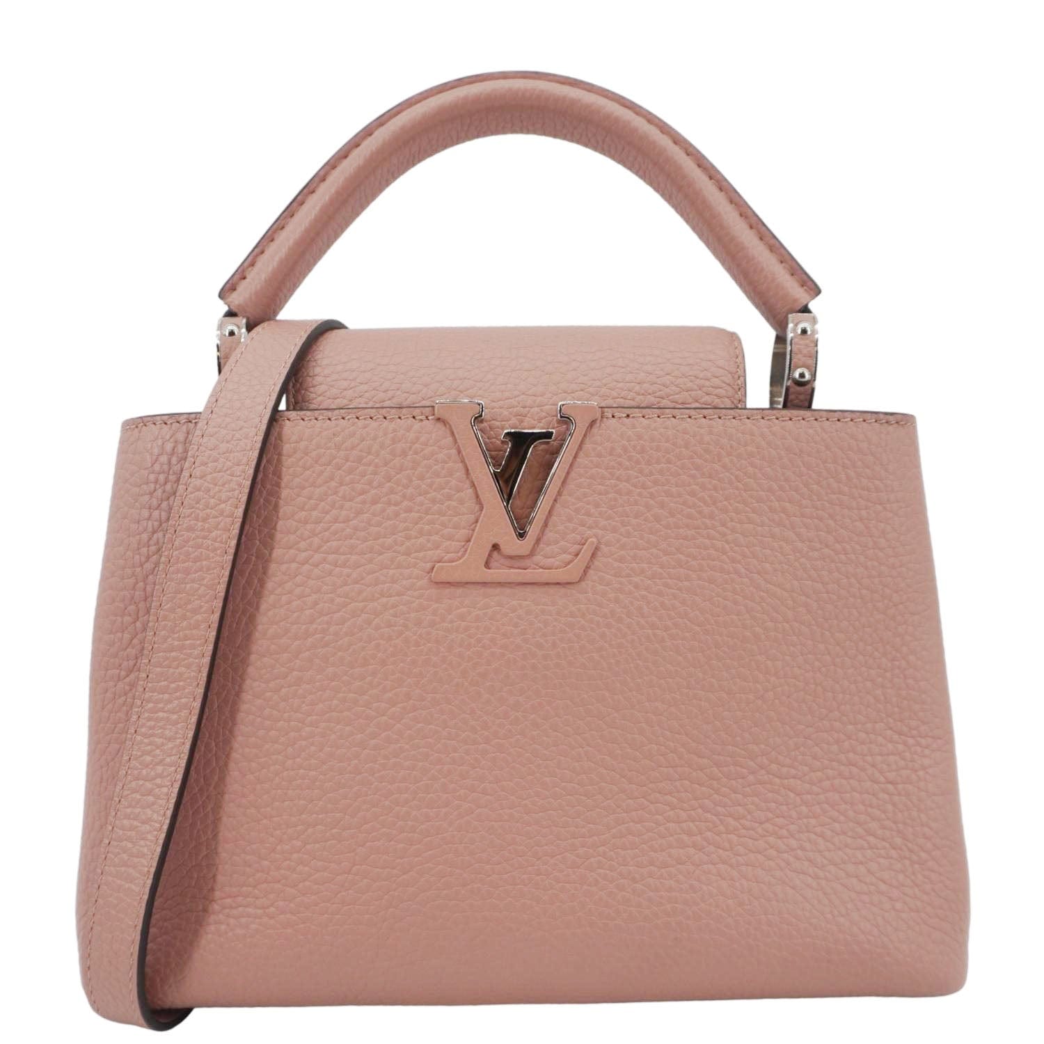 LOUIS VUITTON Capucines Leather Shoulder Bag Pink