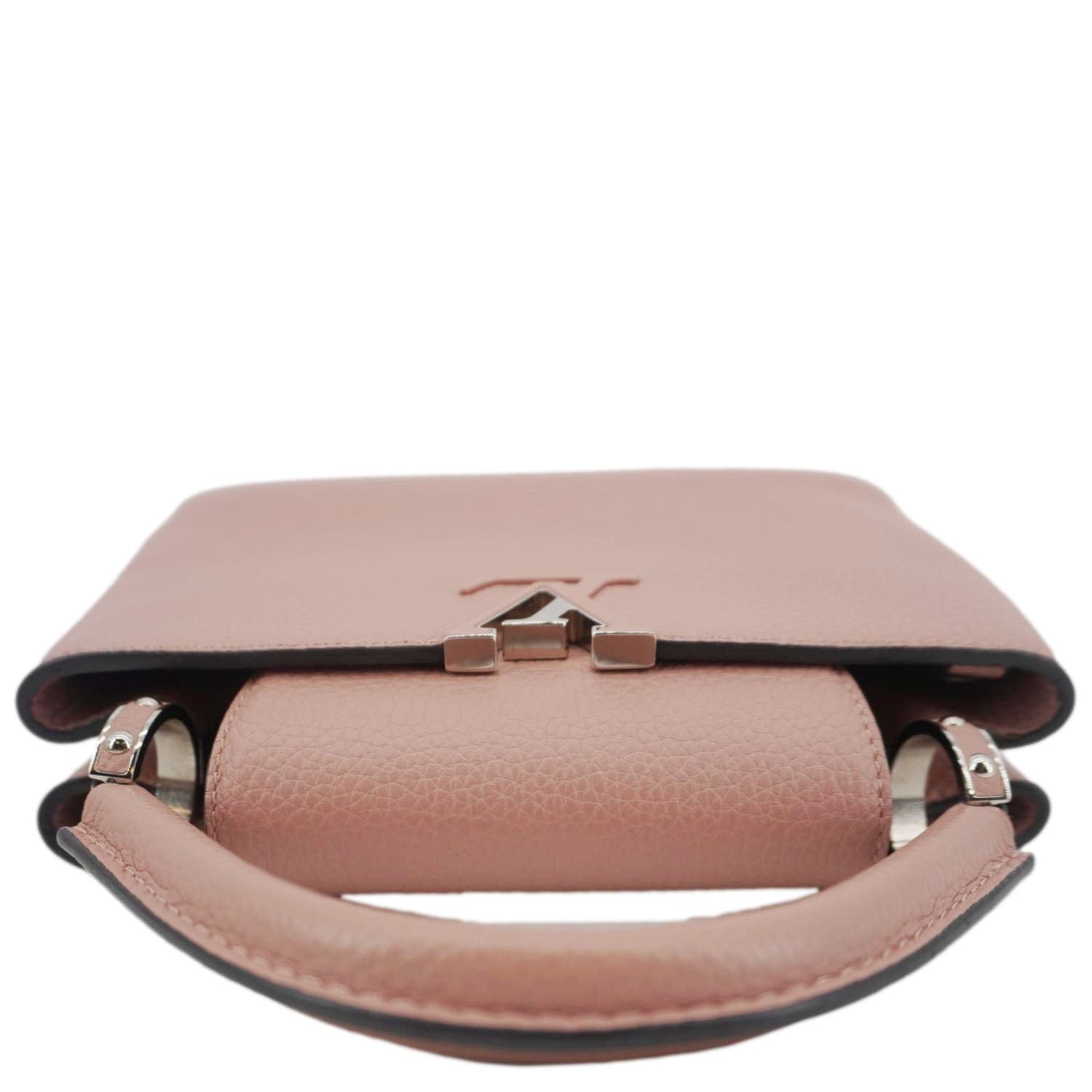 LOUIS VUITTON Capucines Leather Shoulder Bag Pink
