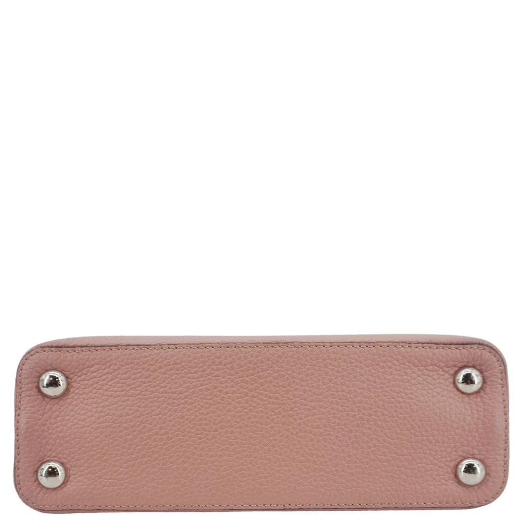 LOUIS VUITTON Capucines Leather Shoulder Bag Pink