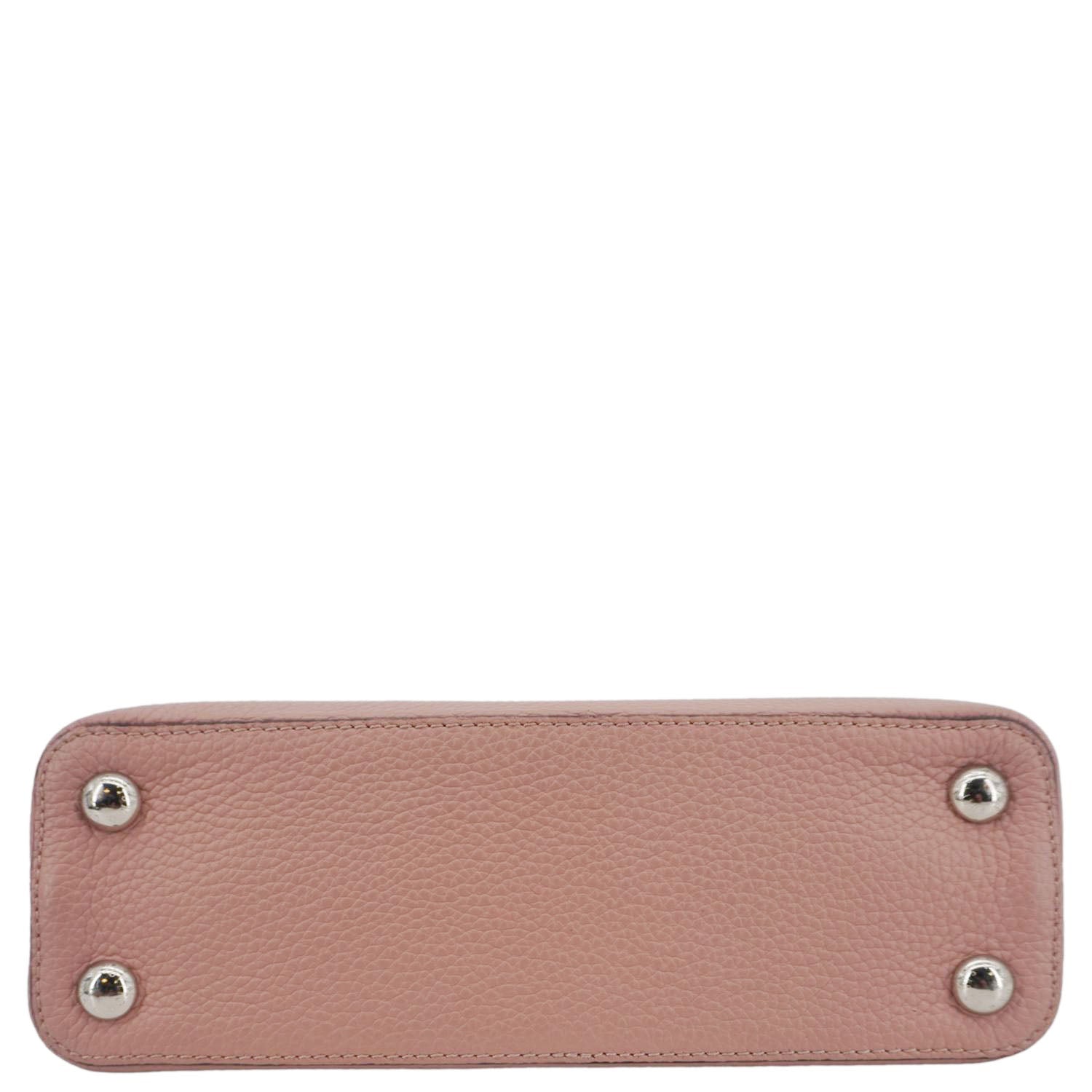 LOUIS VUITTON Capucines Leather Shoulder Bag Pink