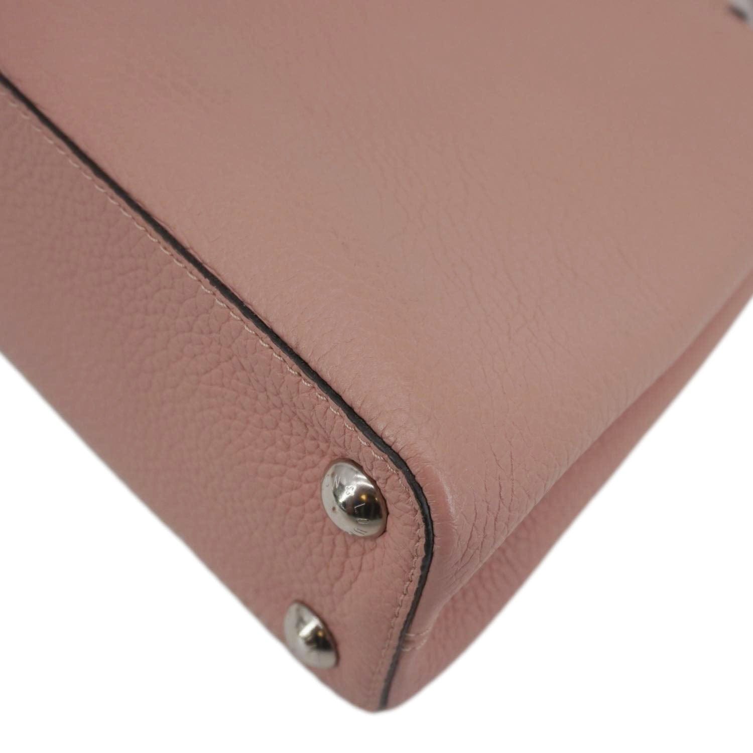 LOUIS VUITTON Capucines Leather Shoulder Bag Pink