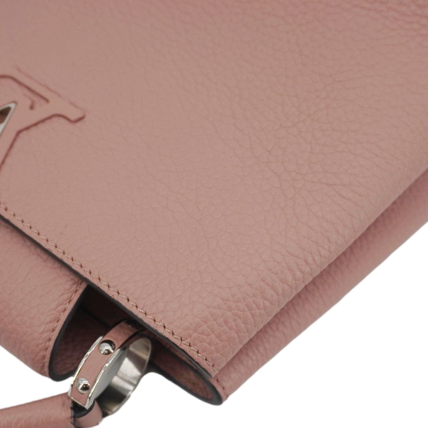 LOUIS VUITTON Capucines Leather Shoulder Bag Pink