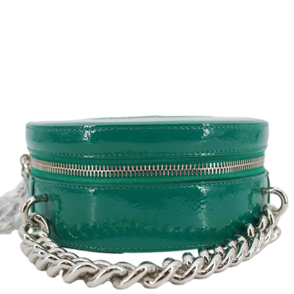 Chanel Round as Earth Patent Leather Crossbody Bag Green