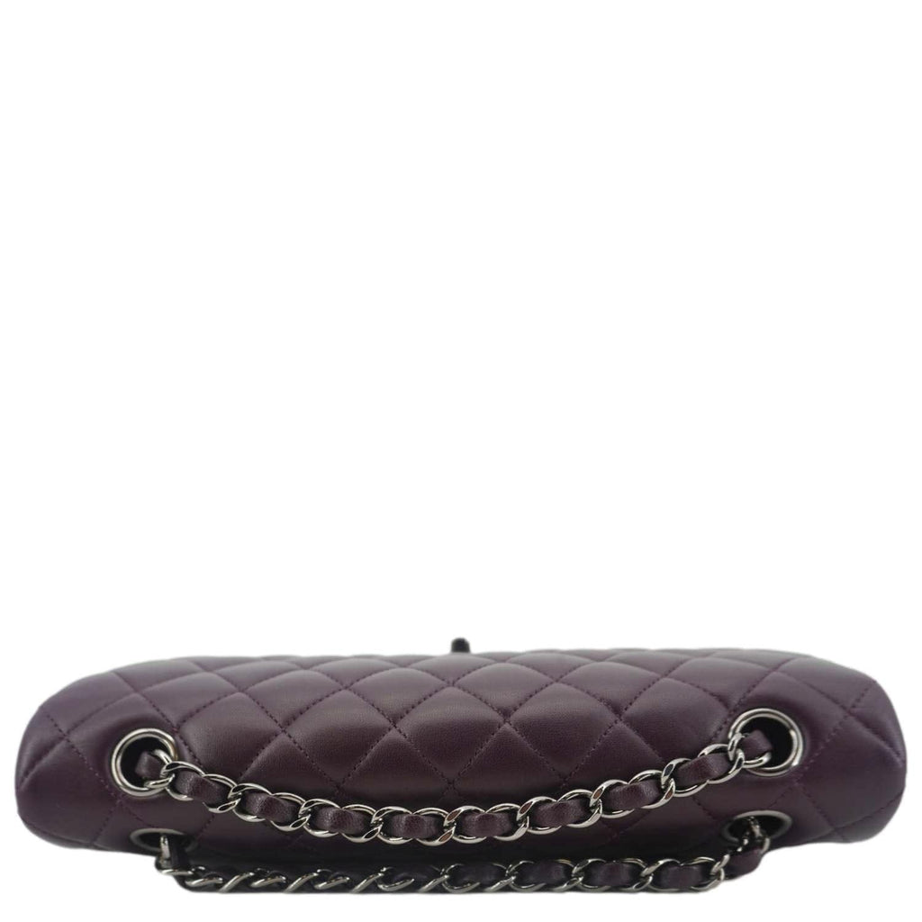 Chanel Classic Flap Medium Quilted Leather Shoulder Bag Purple