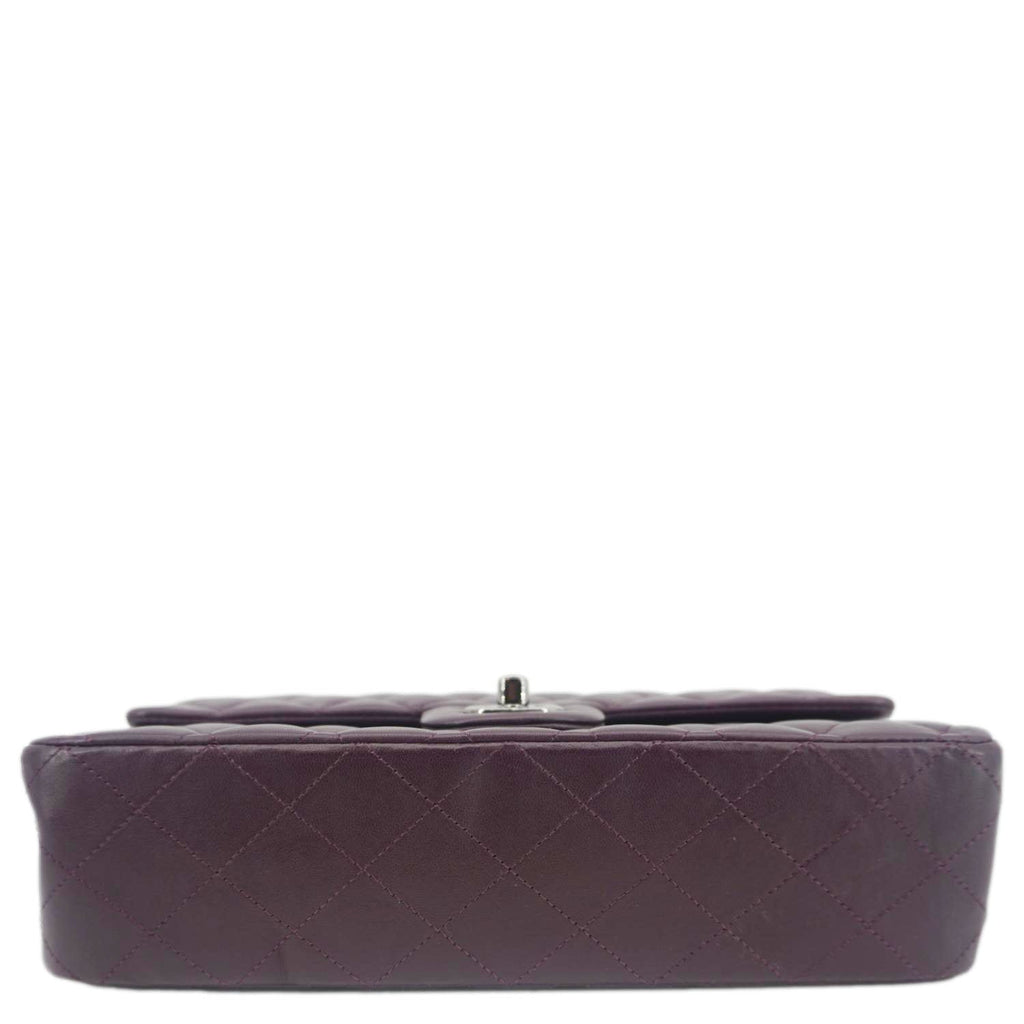 Chanel Classic Flap Medium Quilted Leather Shoulder Bag Purple