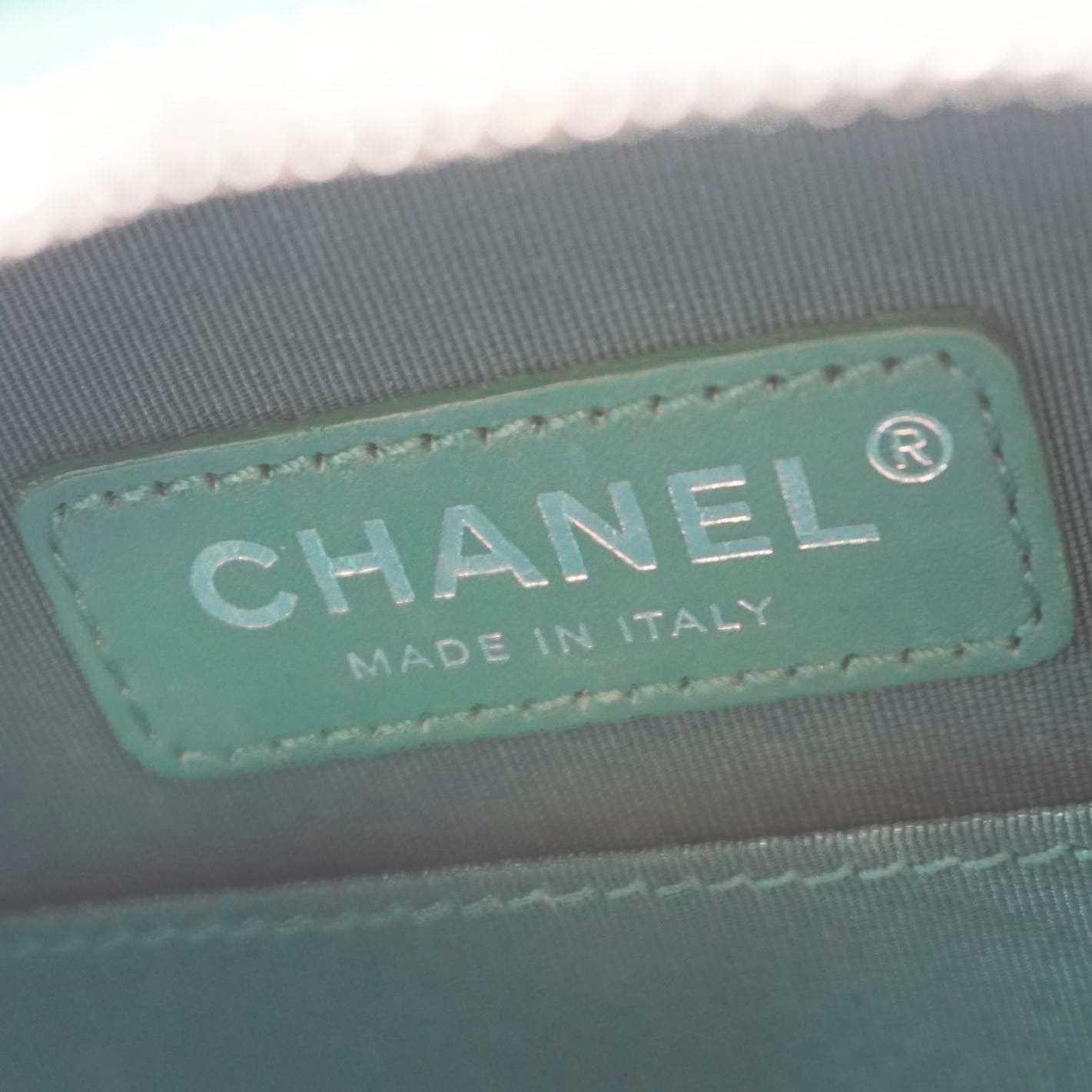 Chanel Round as Earth Patent Leather Crossbody Bag Green
