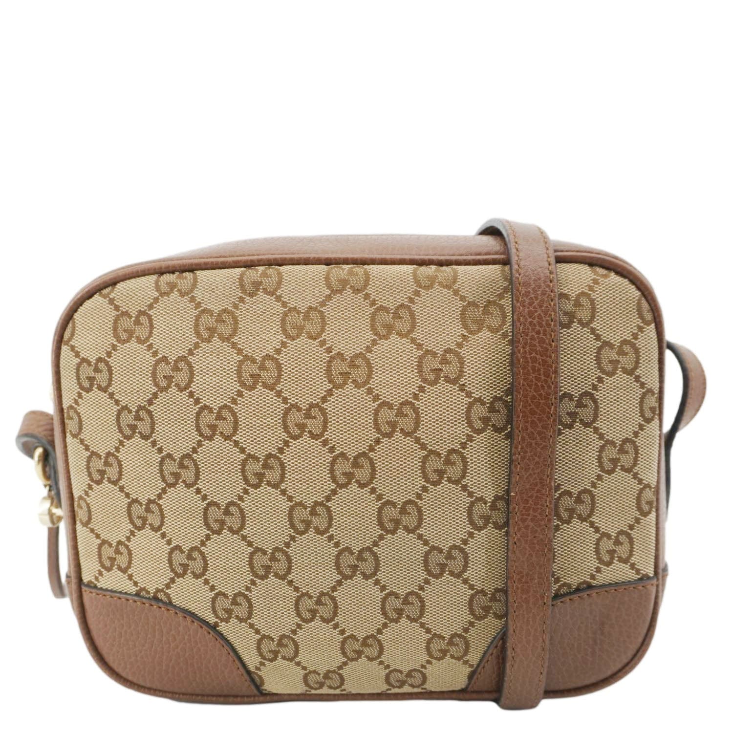 GUCCI Bree Gucci Canvas Camera Crossbody Bag Beige 449413