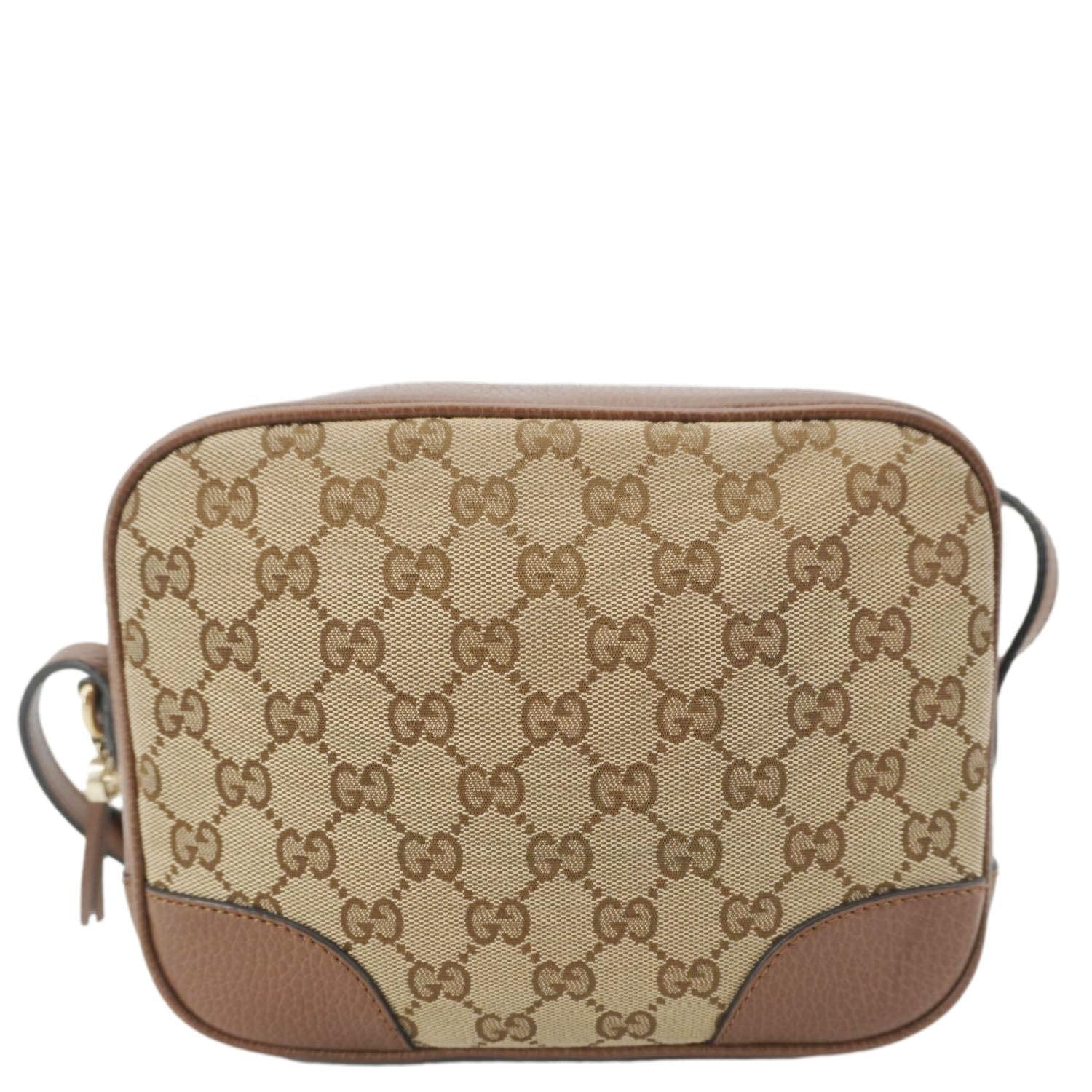 GUCCI Bree Gucci Canvas Camera Crossbody Bag Beige 449413