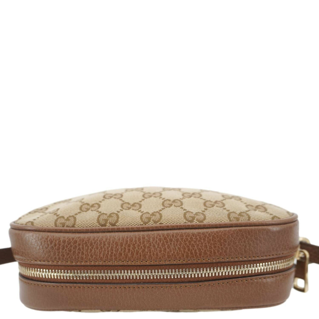 GUCCI Bree Gucci Canvas Camera Crossbody Bag Beige 449413