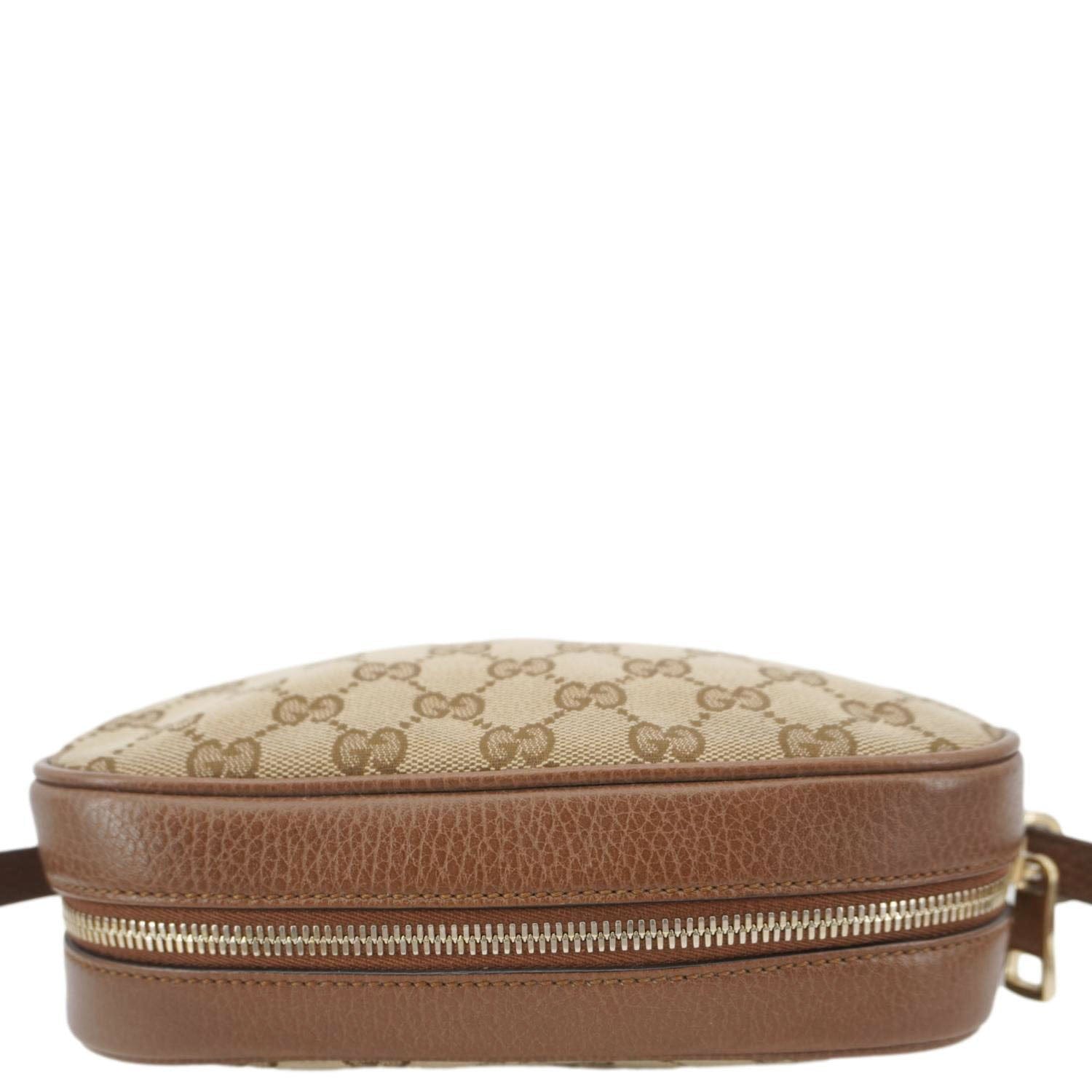 GUCCI Bree Gucci Canvas Camera Crossbody Bag Beige 449413