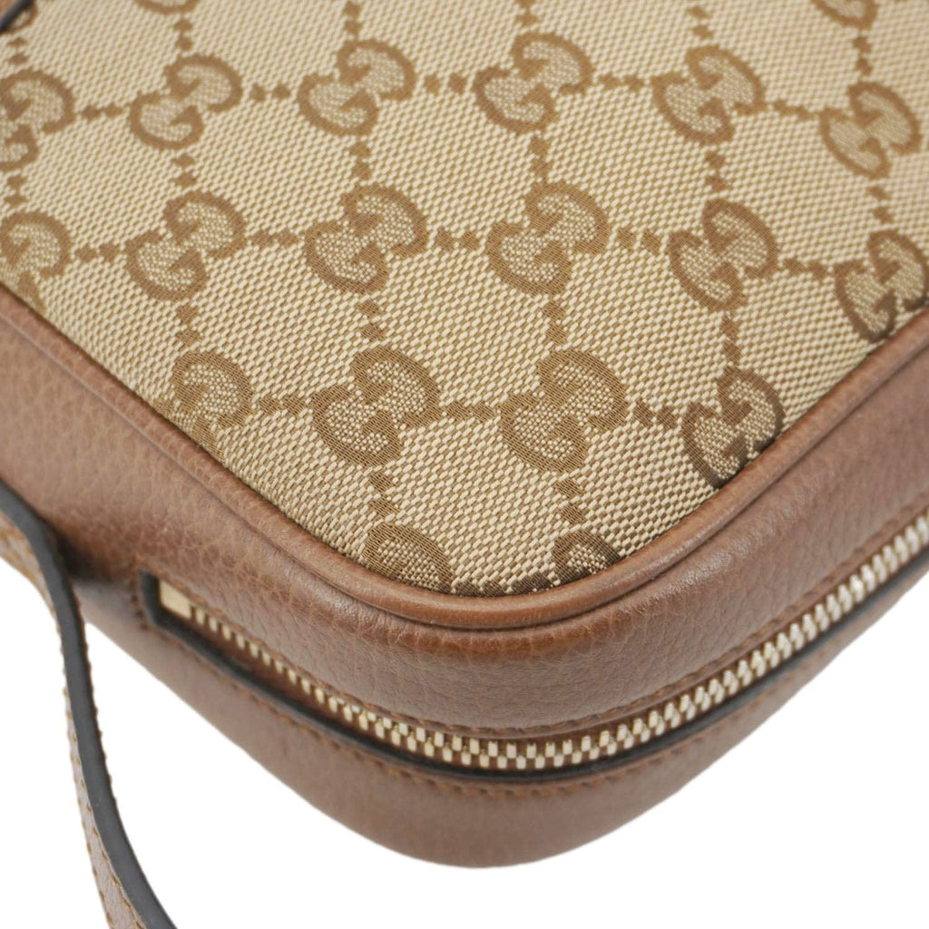 GUCCI Bree Gucci Canvas Camera Crossbody Bag Beige 449413