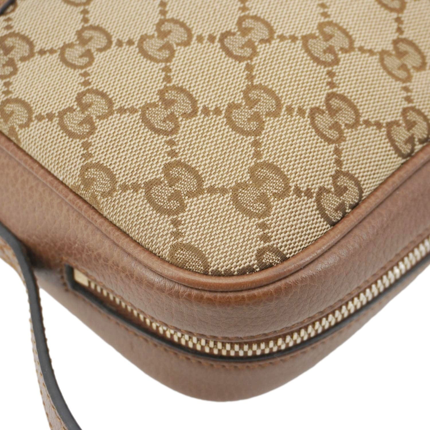 GUCCI Bree Gucci Canvas Camera Crossbody Bag Beige 449413