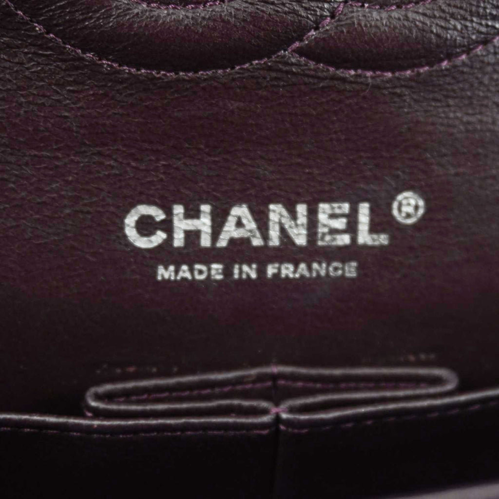 Chanel Classic Flap Medium Quilted Leather Shoulder Bag Purple