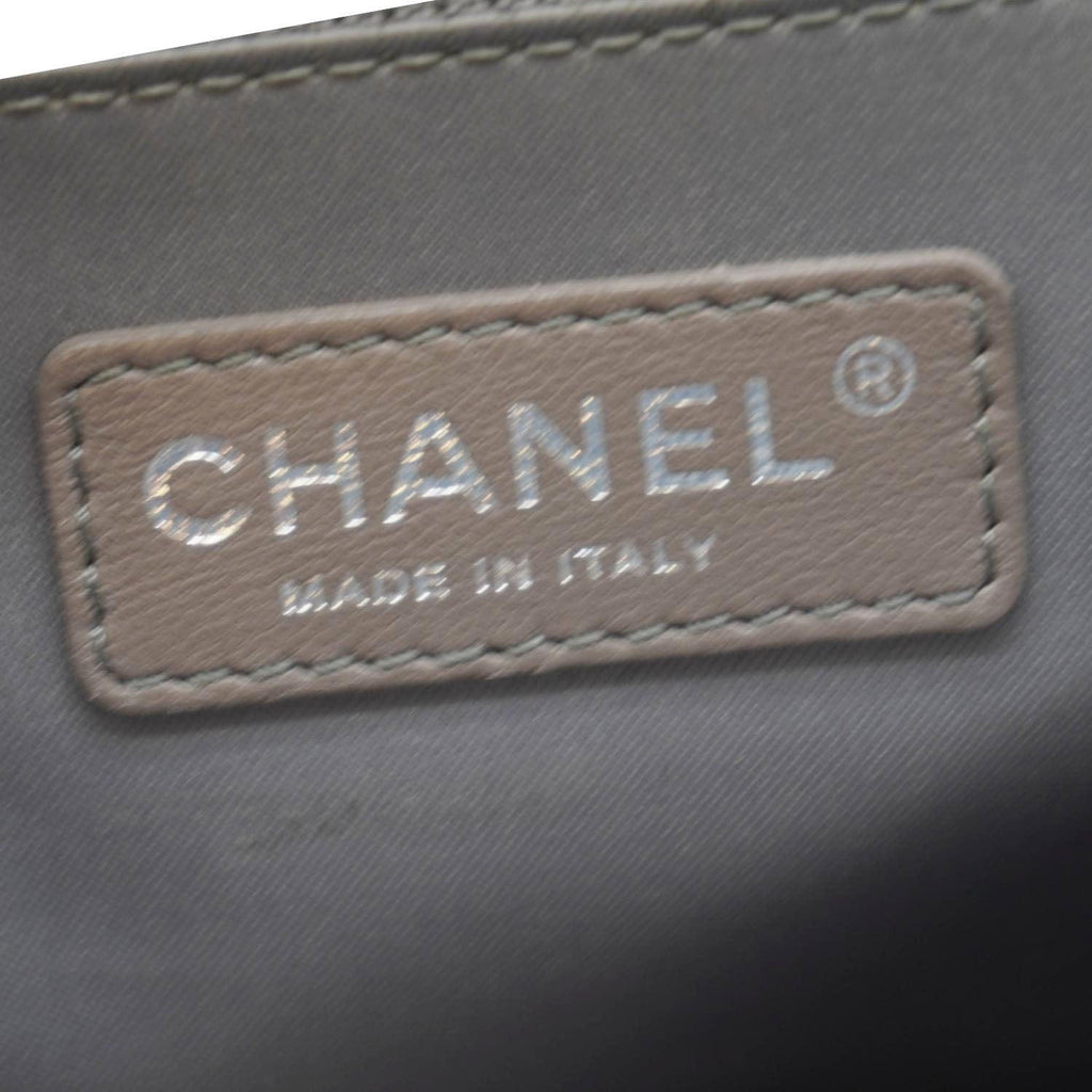 Chanel Grand Shopping Quilted Leather Tote Bag Blue