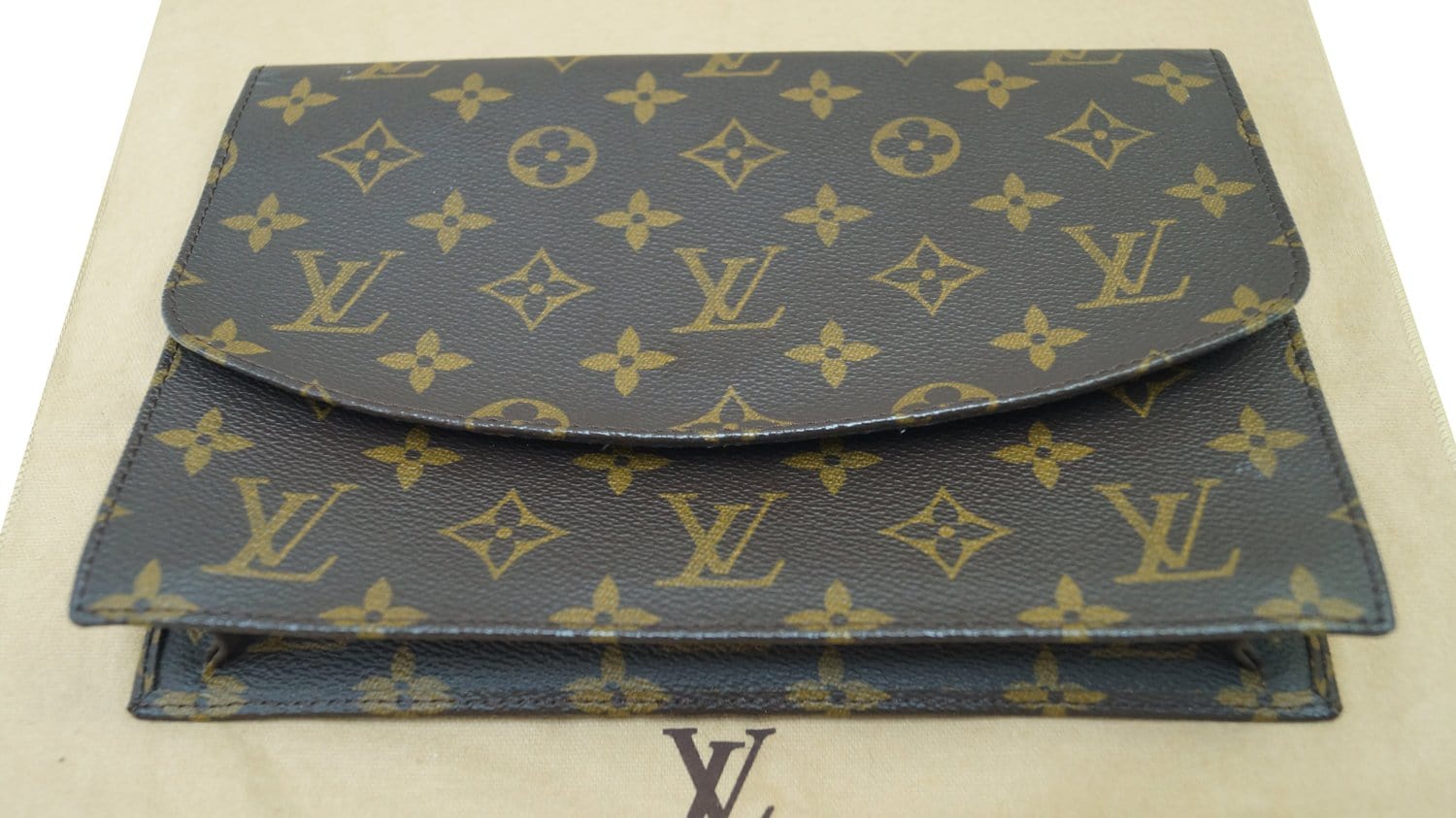 LOUIS VUITTON Monogram Canvas Pochette Rabat Clutch Bag