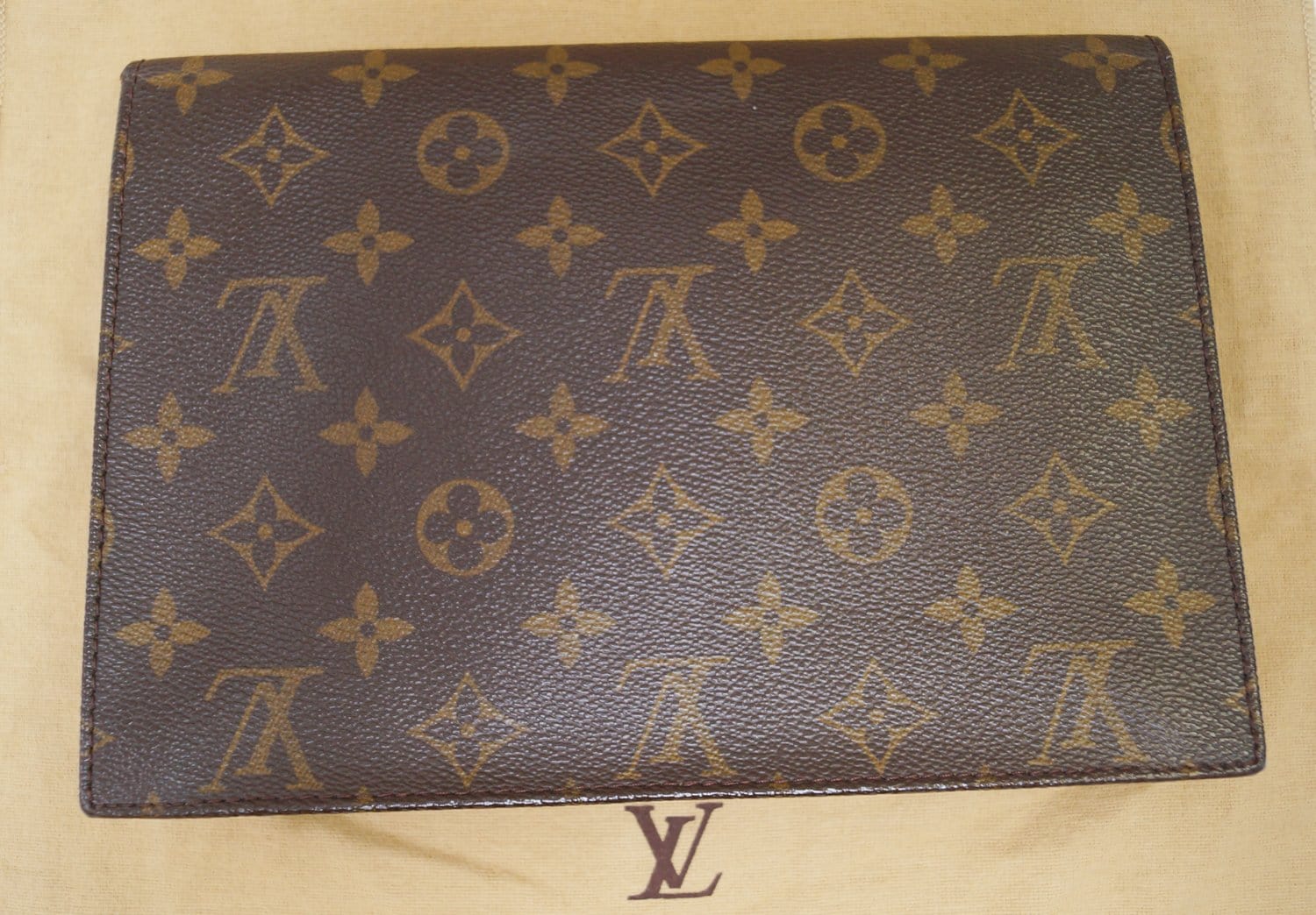 LOUIS VUITTON Monogram Canvas Pochette Rabat Clutch Bag