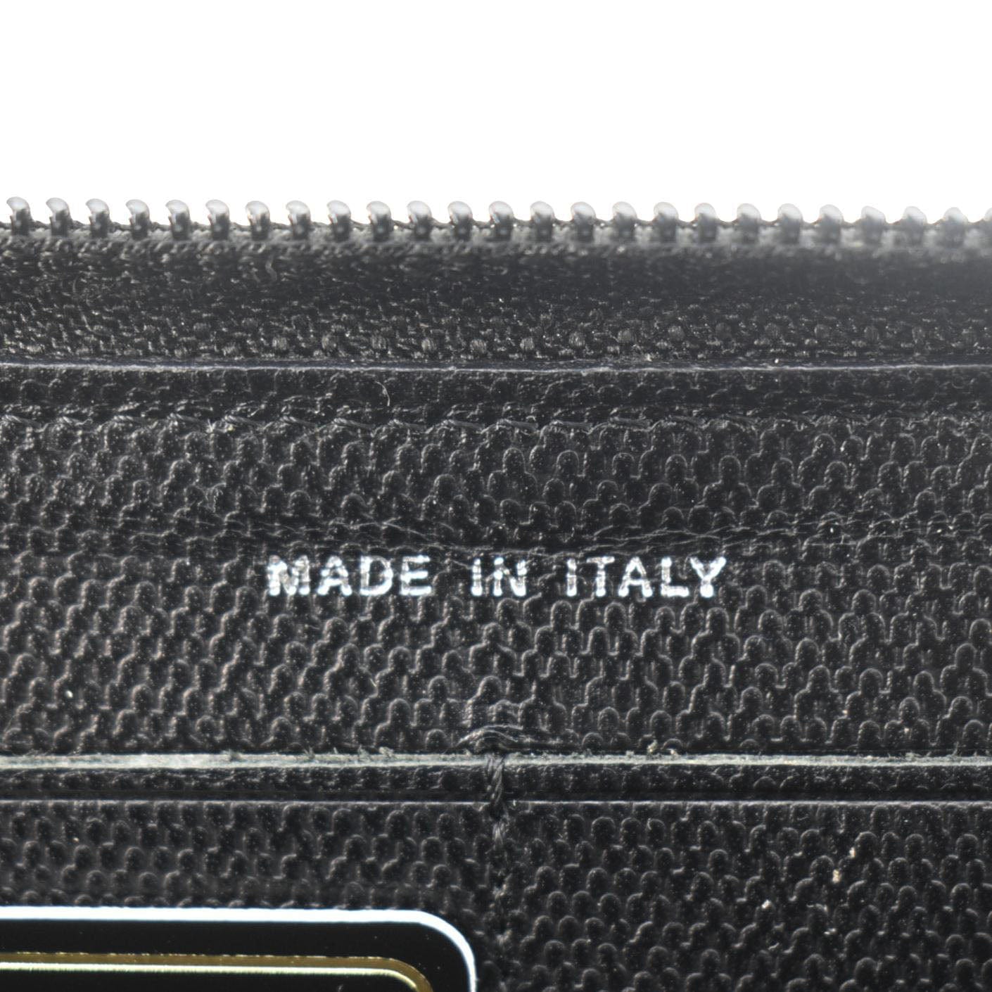 Chanel Sevruga Leather Zip Around Wallet Black
