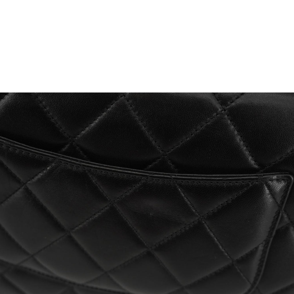 Chanel Trendy CC Flap Quilted Leather Top Handle Shoulder Bag Black