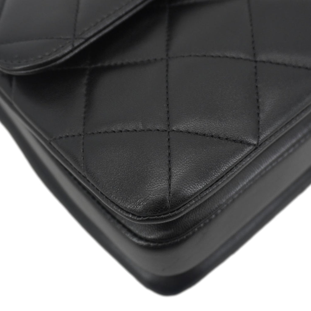 Chanel Trendy CC Flap Quilted Leather Top Handle Shoulder Bag Black
