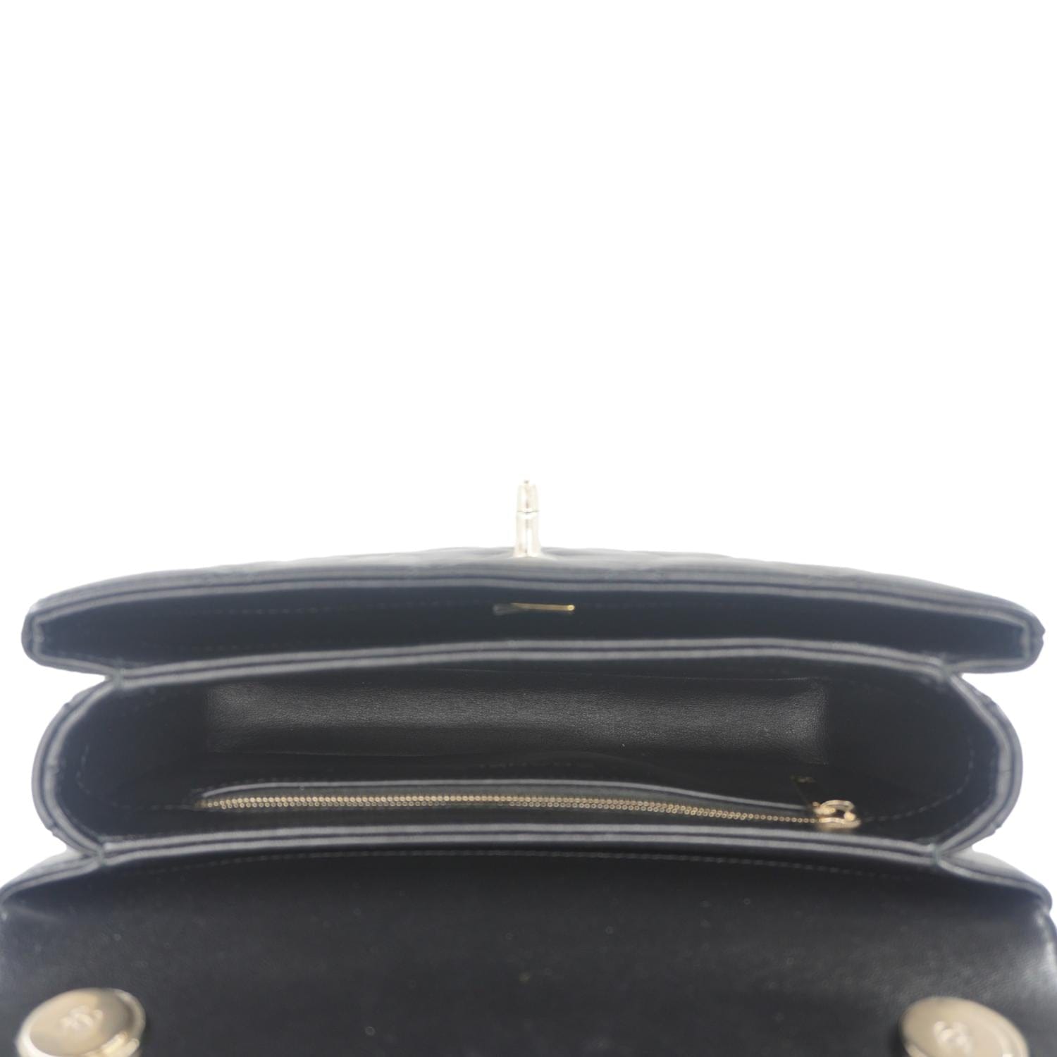Chanel Trendy CC Flap Quilted Leather Top Handle Shoulder Bag Black