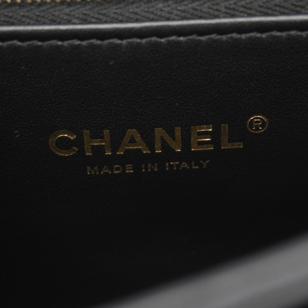 Chanel Trendy CC Flap Quilted Leather Top Handle Shoulder Bag Black