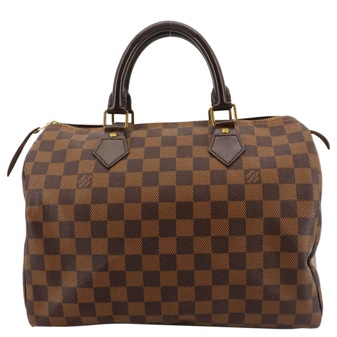 LOUIS VUITTON Speedy 30 Damier Ebene Satchel Bag Brown