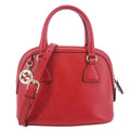 GUCCI Dome Small Dollar Calfskin Leather Crossbody Bag Red 449661