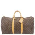 LOUIS VUITTON Keepall 55 Monogram Canvas Boston Bag Brown
