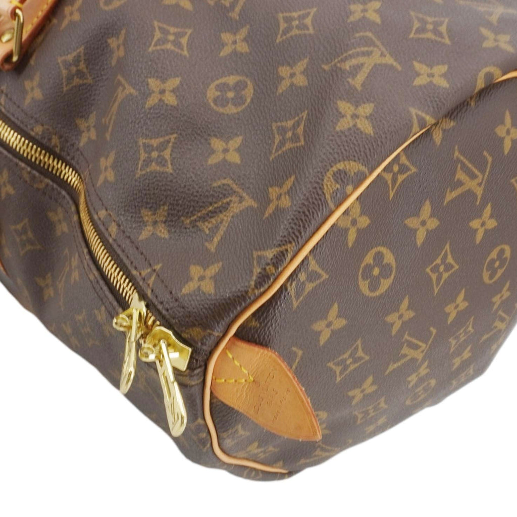 LOUIS VUITTON Keepall 55 Monogram Canvas Boston Bag Brown