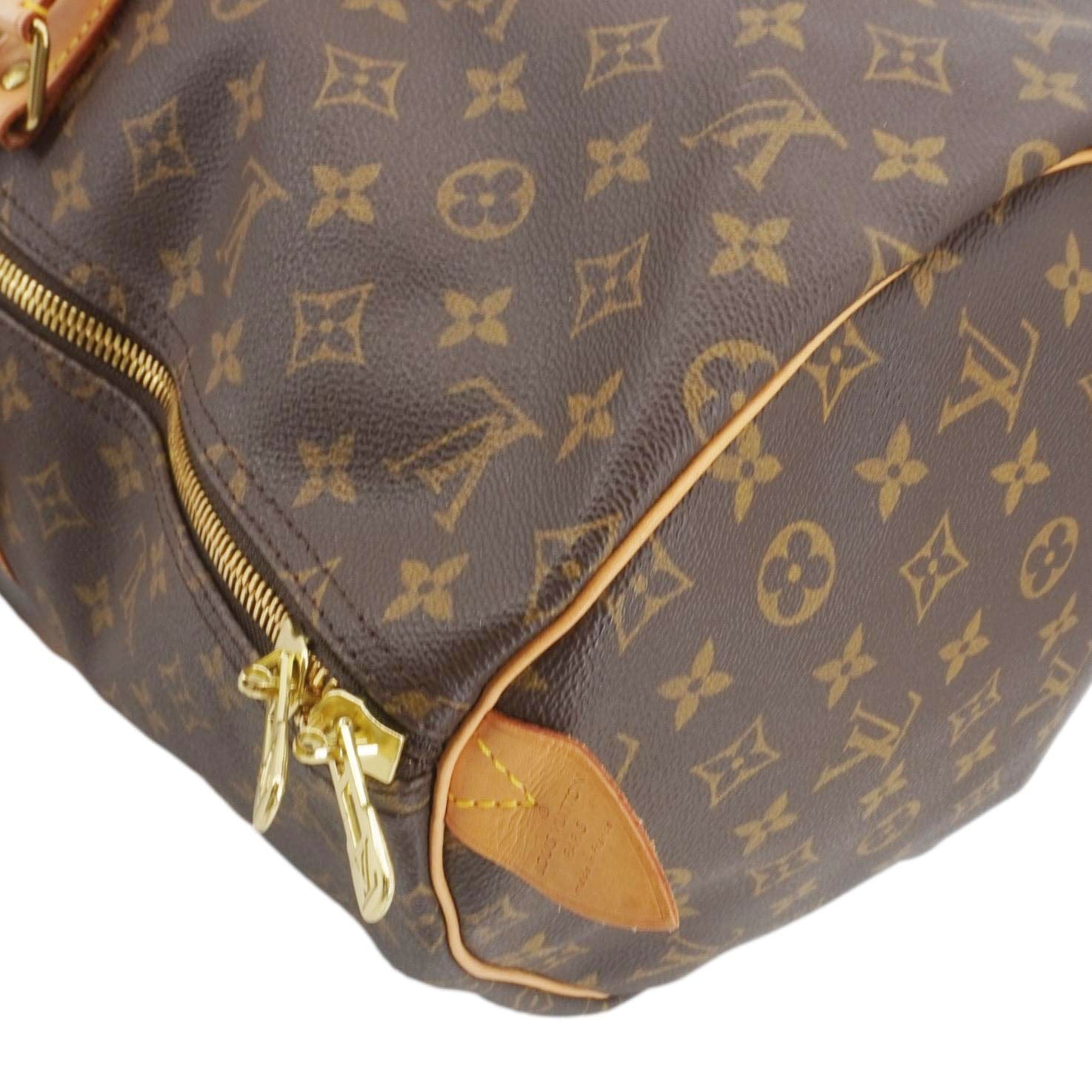 LOUIS VUITTON Keepall 55 Monogram Canvas Boston Bag Brown