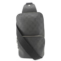 LOUIS VUITTON Avenue Sling Damier Infini Leather Backpack Bag Black
