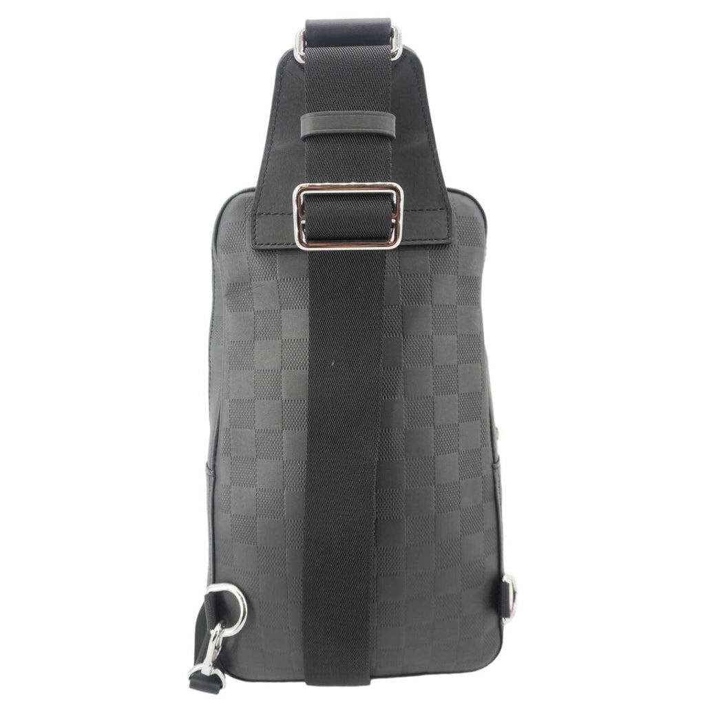 LOUIS VUITTON Avenue Sling Damier Infini Leather Backpack Bag Black
