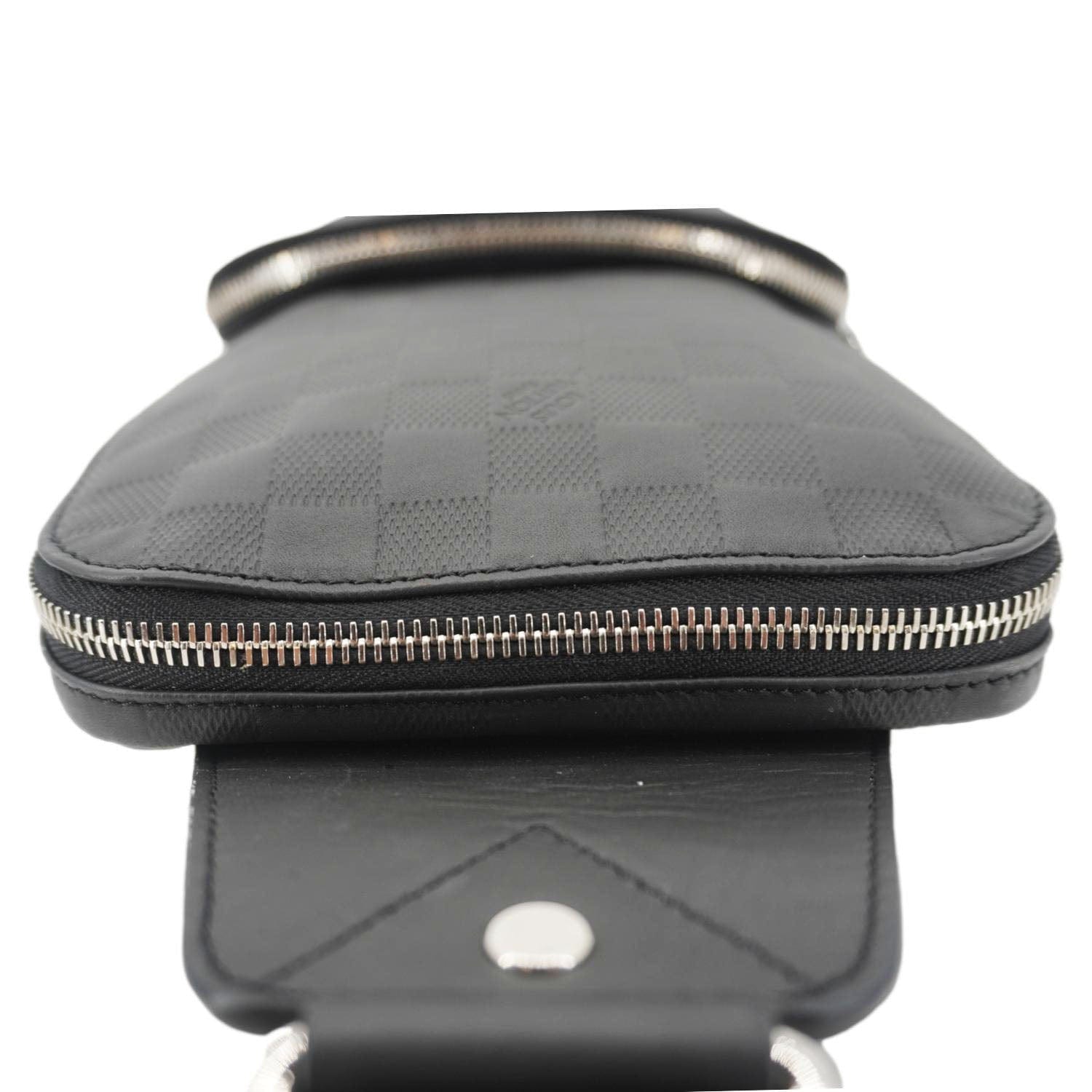 LOUIS VUITTON Avenue Sling Damier Infini Leather Backpack Bag Black