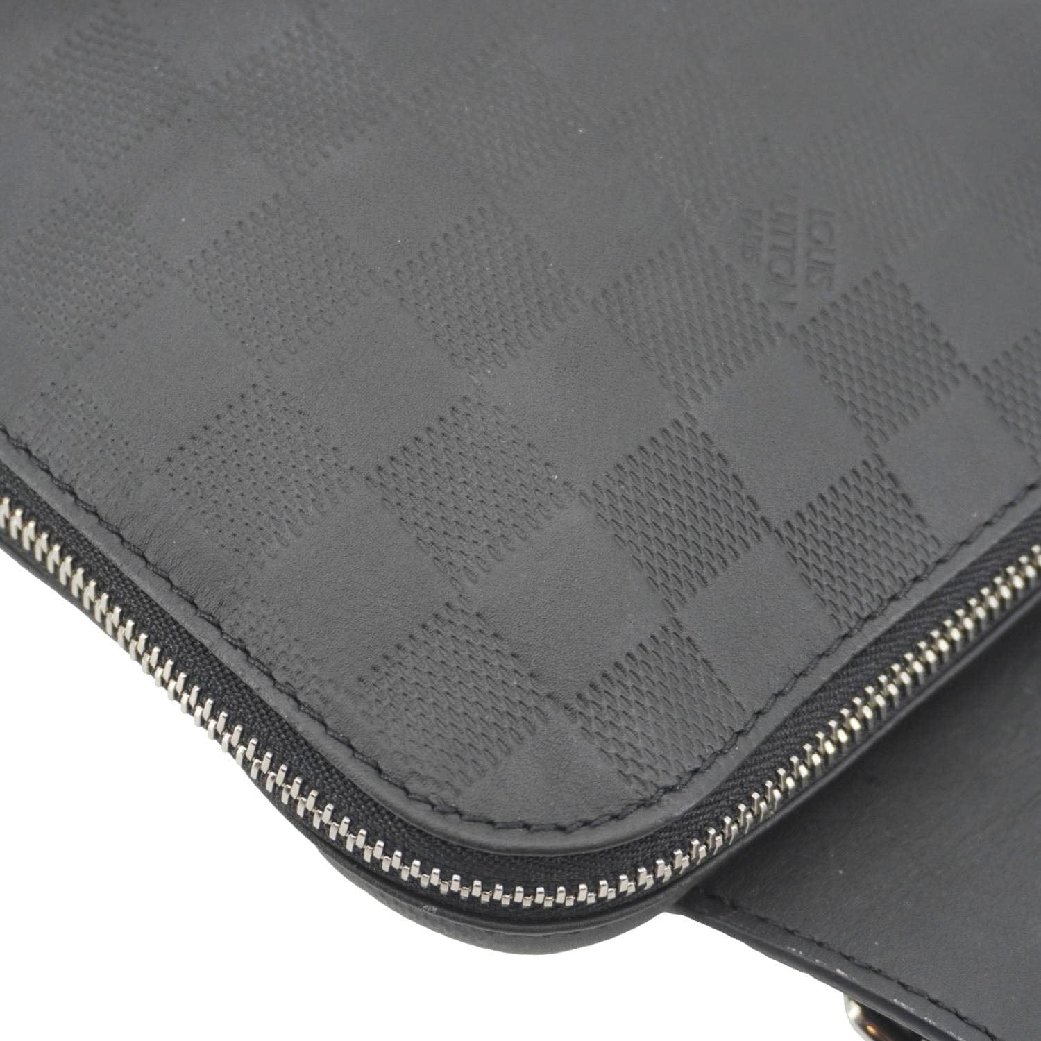 LOUIS VUITTON Avenue Sling Damier Infini Leather Backpack Bag Black