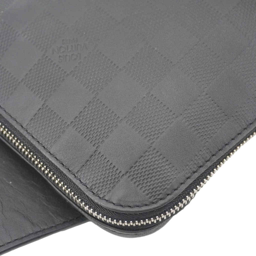 LOUIS VUITTON Avenue Sling Damier Infini Leather Backpack Bag Black