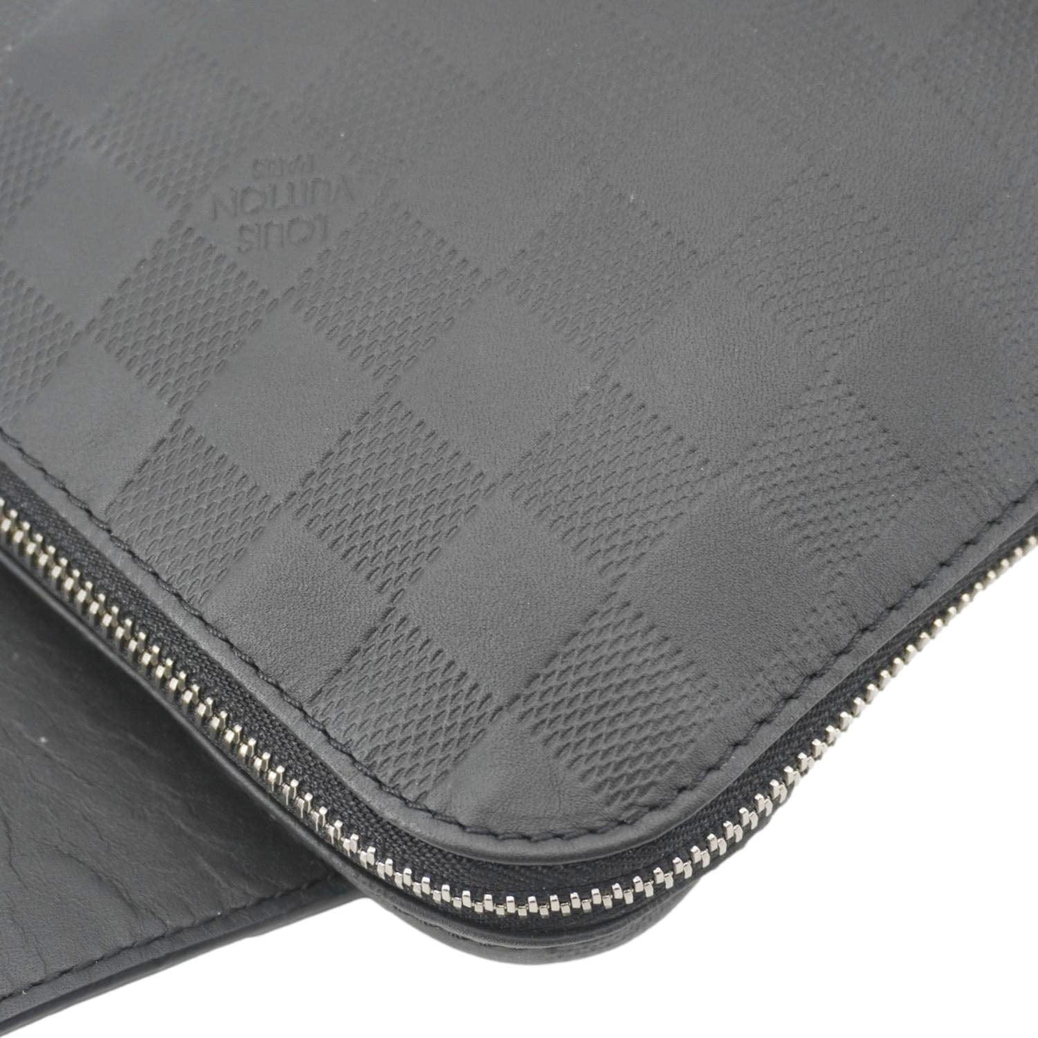 LOUIS VUITTON Avenue Sling Damier Infini Leather Backpack Bag Black