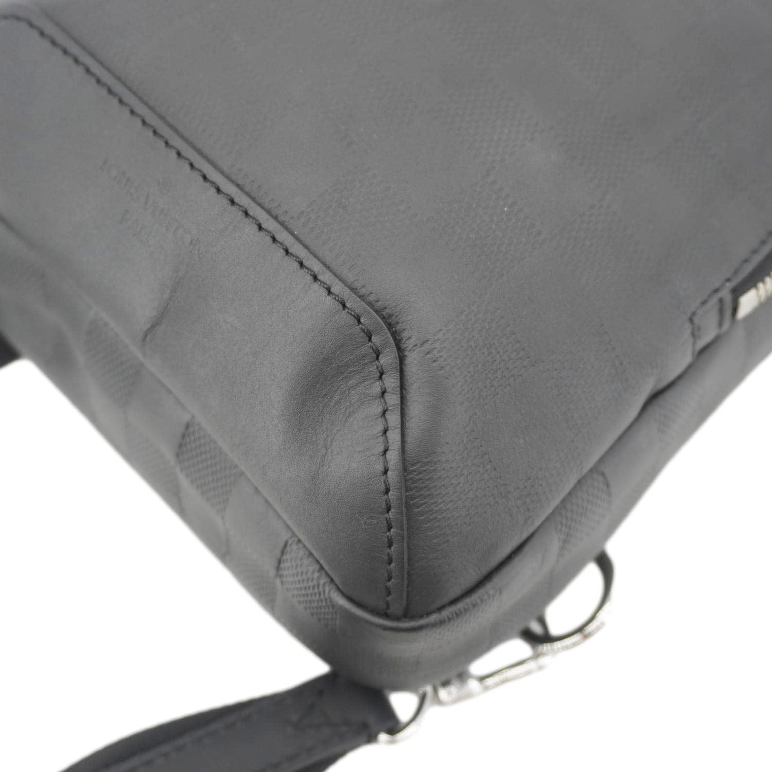 LOUIS VUITTON Avenue Sling Damier Infini Leather Backpack Bag Black