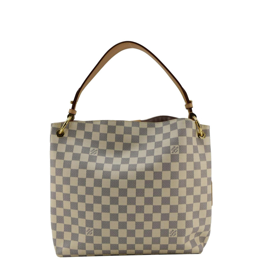 LOUIS VUITTON Graceful PM Damier Azur Shoulder Bag Rose Ballerine