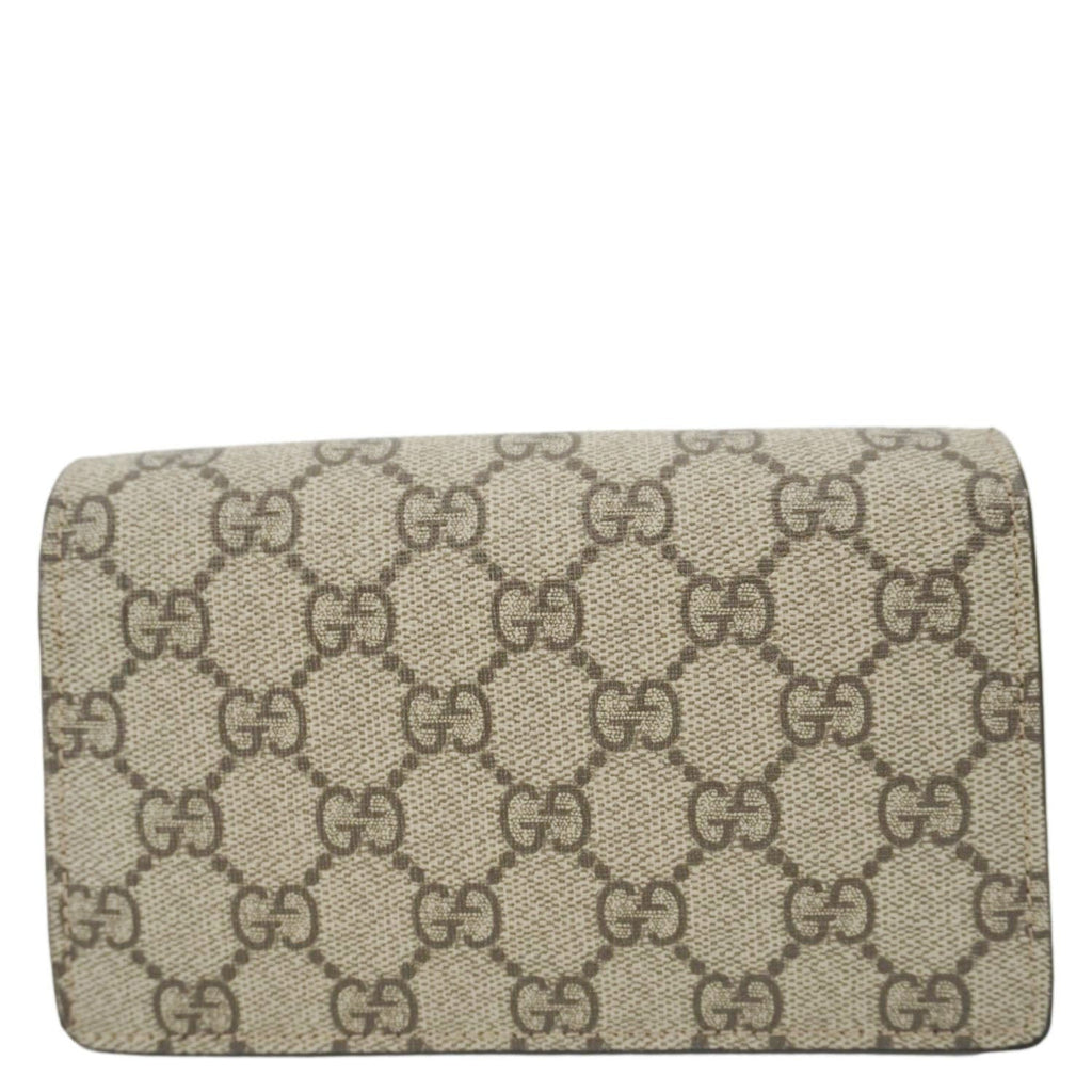 GUCCI Dionysus Super Mini Gucci Supreme Canvas Crossbody Bag Taupe 476432