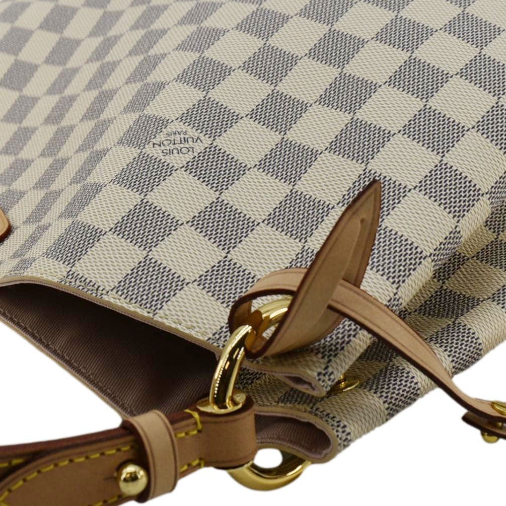 LOUIS VUITTON Graceful PM Damier Azur Shoulder Bag Rose Ballerine