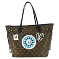 LOUIS VUITTON Neverfull My LV World Tour Monogram Canvas Tote Bag Brown