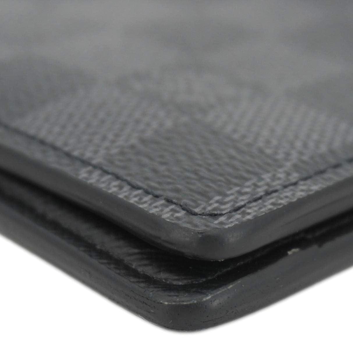LOUIS VUITTON Damier Graphite Canvas Multiple Wallet Black