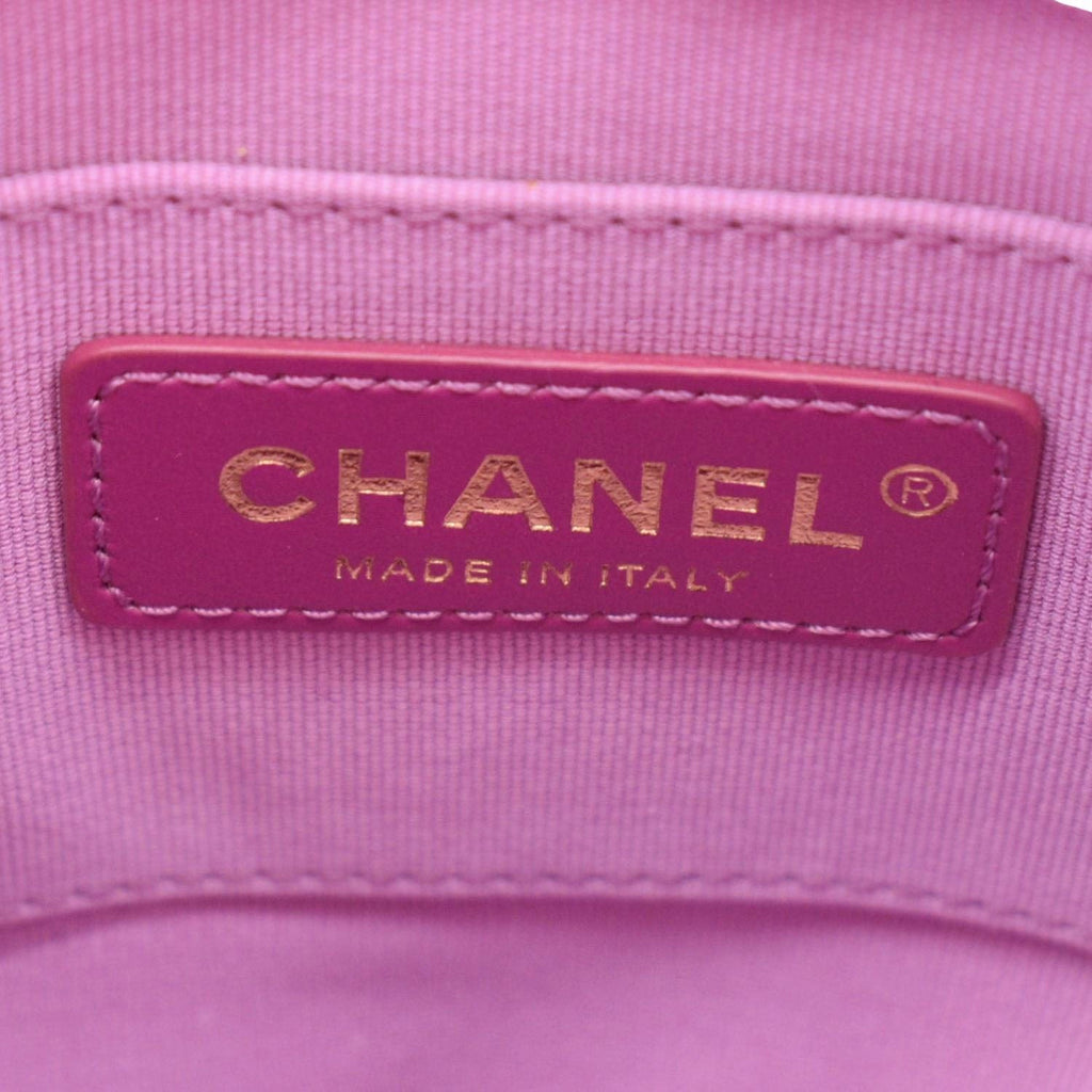 Chanel Pending CC Tweed Enamel Drawstring Tote Bucket Bag Pink