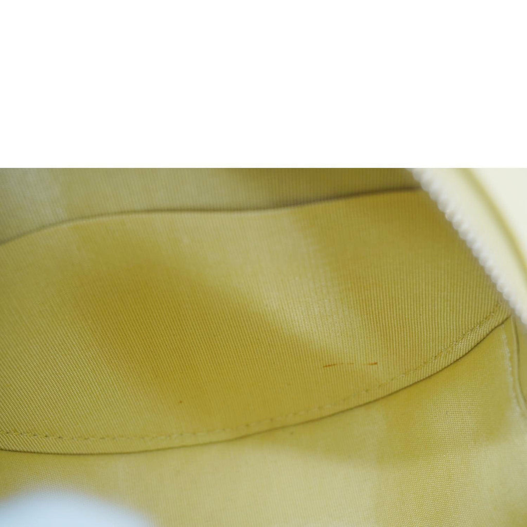 Chanel Crystal CC Round Quilted Caviar Leather Chain Crossbody Bag Yellow