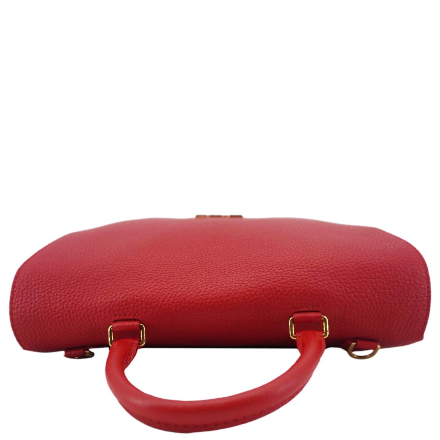 LOUIS VUITTON Volta Taurillon Leather Shoulder Bag Coquelicot