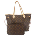 LOUIS VUITTON Neverfull MM Monogram Canvas Shoulder Bag Brown