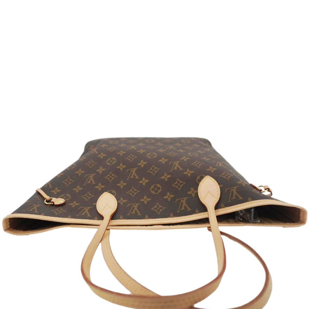 LOUIS VUITTON Neverfull MM Monogram Canvas Shoulder Bag Brown