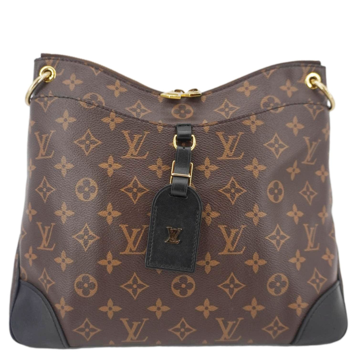 LOUIS VUITTON Odeon NM MM Monogram Canvas Shoulder Bag Black