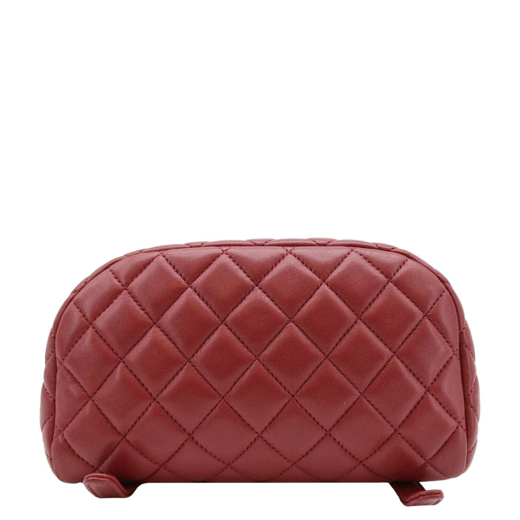 Chanel Urban Spirit Quilted Leather Backpack Bag Red