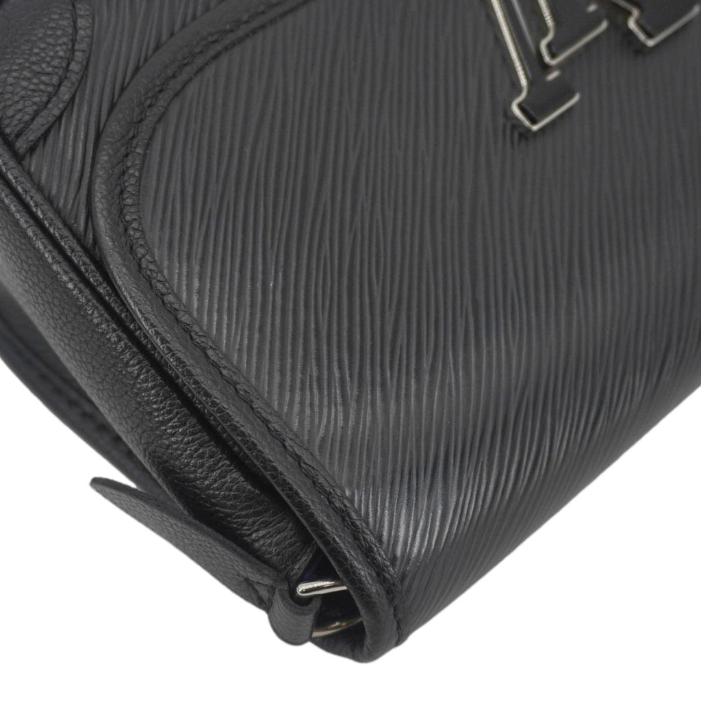 LOUIS VUITTON Buci Epi Leather Shoulder Bag Black